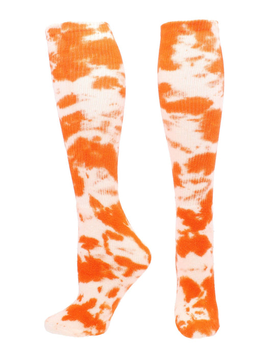 TCK Orange/White / Small Tie Dye Multisport Tube Socks Soccer Softball