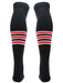 TCK Over the Knee Baseball Socks Pattern D