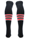 TCK Over the Knee Baseball Socks Pattern D