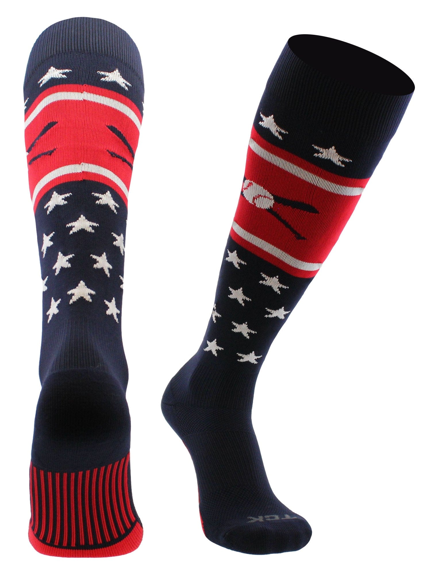 Grandes Chaussettes D'étrier De Baseball TCK 700 PRO - Taille L, Bleues, Fabriquées Aux USA (paire)