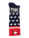 TCK Patriotic USA Baseball Socks with Baseball Bats Logo