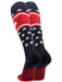 TCK Patriotic USA Baseball Socks with Baseball Bats Logo