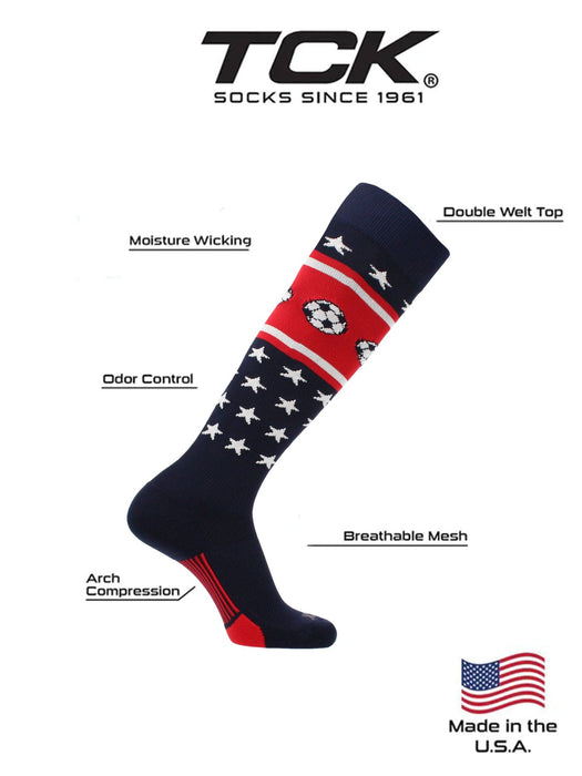 TCK Patriotic USA Soccer Socks