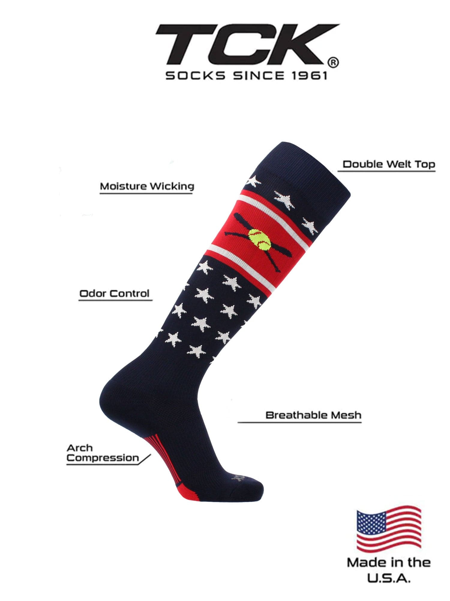 Calzettoni Softball American Trends - Altezza Ginocchio Per Sport Calzettoni Softball American Trends - Altezza Ginocchio Per Sport