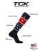 TCK Patriotic USA Softball Socks with Softball Bats Logo