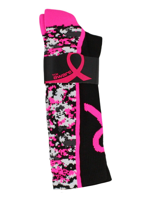 TCK Pink Awarness Sports Socks Digital Camo Crew