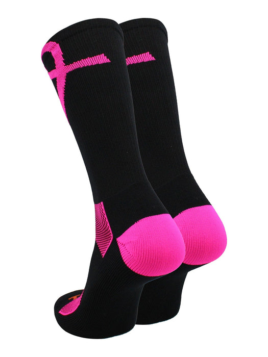 TCK Pink Ribbon Awareness Socks Crew Length