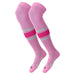 TCK Pink/White/Hot Pink / Large Dugout Striped Over the Knee Baseball Socks Pattern E