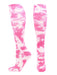 TCK Pink/White / Medium Tie Dye Multisport Tube Socks Soccer Softball
