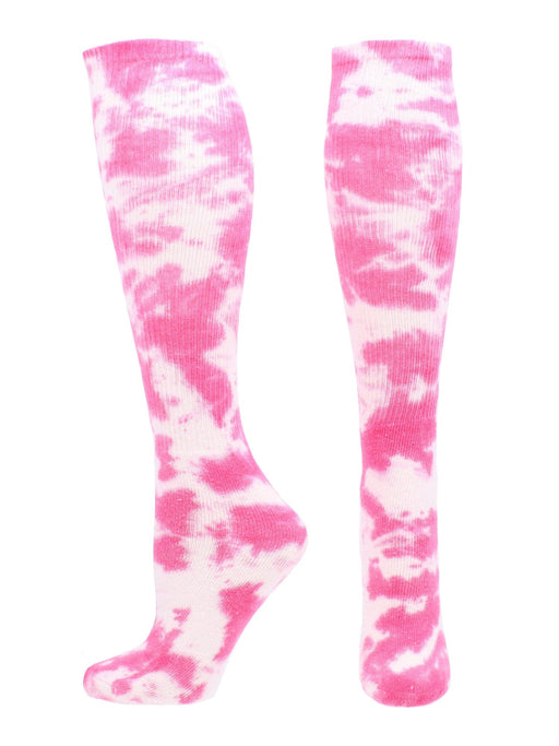 TCK Pink/White / Small Tie Dye Multisport Tube Socks Soccer Softball