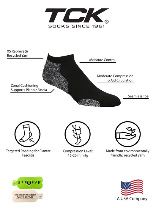 TCK Plantar Fasciitis Socks For Running 2-pack
