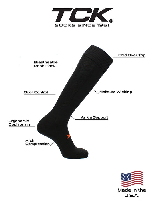 TCK Premier Soccer Socks with Fold Down Top