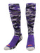 TCK Purple Camo / Medium Elite Long Sports Socks Woodland Camo Over the Calf