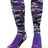 TCK Purple Camo / Medium Elite Long Sports Socks Woodland Camo Over the Calf