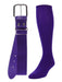 TCK Purple / Medium Softball and Baseball Belts & Socks Combo For Youth or Adults