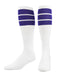 TCK Purple / Small Retro Tube Socks 3 Stripes Over the Calf