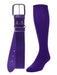 TCK Purple / Small Softball and Baseball Belts & Socks Combo For Youth or Adults