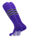 TCK Purple/White/Black / X-Large Elite Performance Baseball Socks Dugout Pattern D