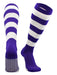 TCK Purple/White / Small Striped Rugby Socks