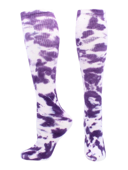 TCK Purple/White / Small Tie Dye Multisport Tube Socks Soccer Softball