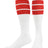 TCK Red / Small Retro Tube Socks 3 Stripes Over the Calf