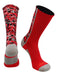 TCK Red / X-Large Athletic Sports Socks Digital Camo Crew