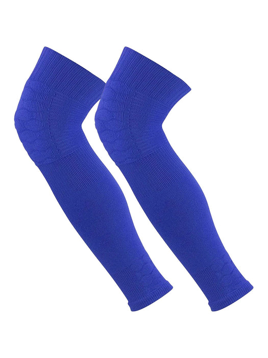 TCK Royal Blue / Large Athletic Padded Leg Sleeves Over the Knee Defender