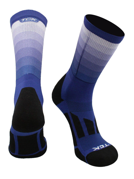 TCK Royal Blue / Small Faded Athletic Sports Socks