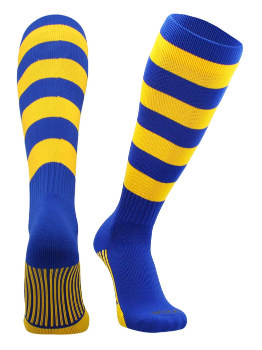 TCK Royal/Gold / Large Striped Rugby Socks