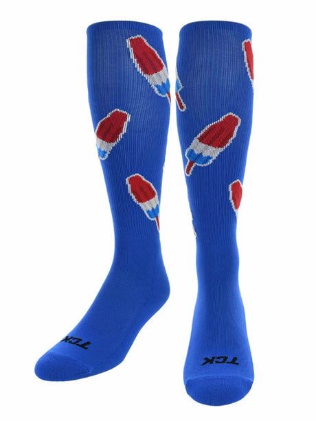 TCK Royal/Red/White / Large Freedom Pop Athletic Knee High Socks