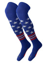 TCK Royal/Scarlet/White / Large TCK Freedom Dugout USA Made Stars & Stripes OTK Socks