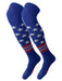 TCK Royal/Scarlet/White / Large TCK Freedom Dugout USA Made Stars & Stripes OTK Socks