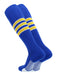 TCK Royal/White/Gold / X-Large Elite Performance Baseball Socks Dugout Pattern D