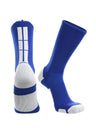 TCK Royal/White / Large Baseline 3.0 Athletic Crew Socks Adult Sizes Team Colors