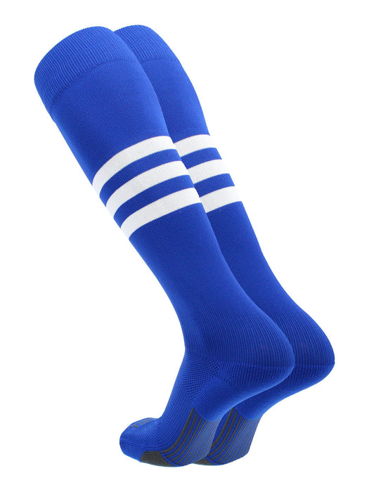 TCK Royal/White / Large Elite Performance Baseball Socks Dugout Pattern B