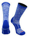 TCK Royal/White / Large Sports Heathered Crew Socks