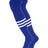TCK Royal/White / Medium Dugout Striped Over the Knee Baseball Socks Pattern B