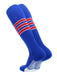 TCK Royal/White/Scarlet / X-Large Elite Performance Baseball Socks Dugout Pattern D