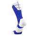 TCK Royal/White / X-Large Crew Length Football Socks