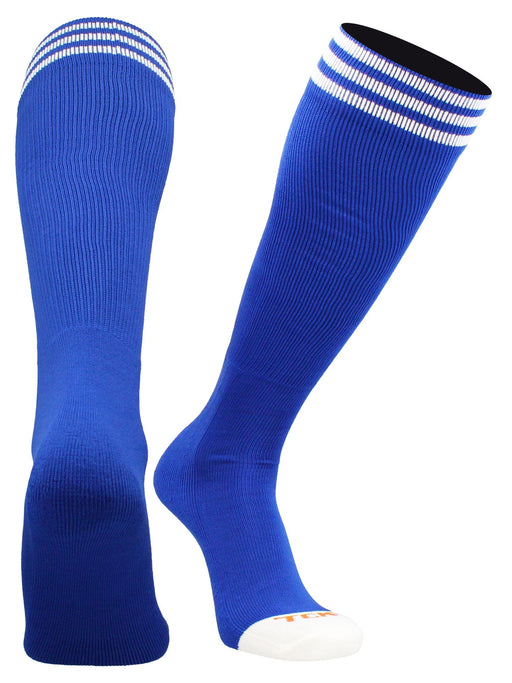 TCK Royal/White / X-Small Prosport Striped Tube Socks for Soccer