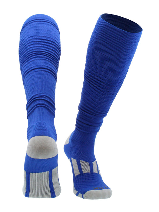 TCK Royal / X-Large Football Scrunch Socks For Men and Boys