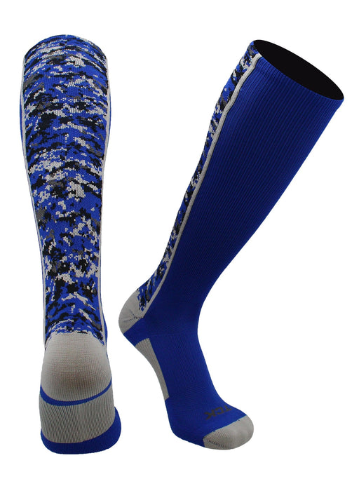 TCK Royal / X-Large Long Digital Camo Baseball Socks