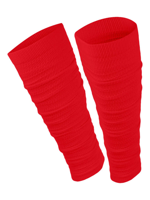 TCK Scarlet / Large Pre Scrunched Football Leg Sleeves For Men and Boys