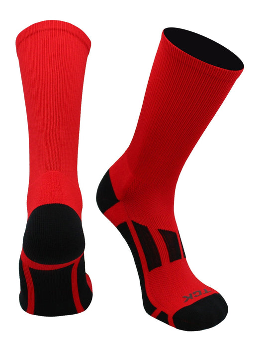 TCK Scarlet Red / Large Elite Performance Sports Socks 2.0 Crew Length