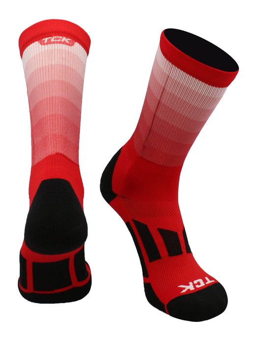 TCK Scarlet Red / Small Faded Athletic Sports Socks