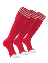 TCK Scarlet/White 3-Pack / X-Small Prosport Trio Tube Socks