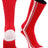 TCK Scarlet/White/Grey / Large Turbo Crew Athletic Sports Socks