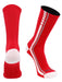 TCK Scarlet/White/Grey / Large Turbo Crew Athletic Sports Socks