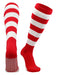 TCK Scarlet/White / Large Striped Rugby Socks
