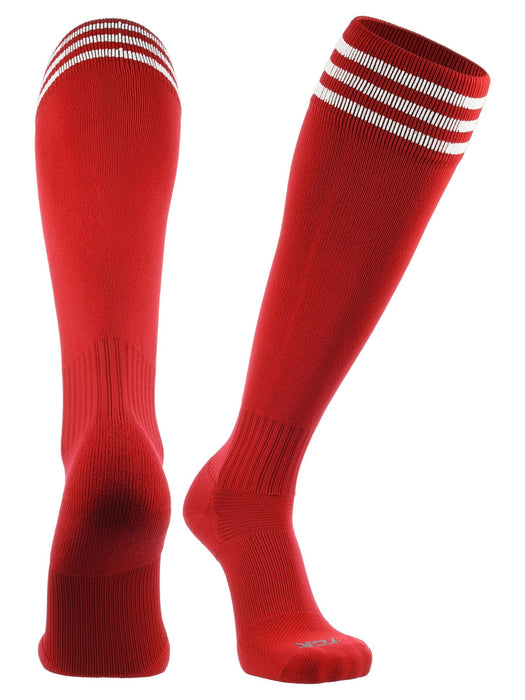 TCK Scarlet/White / Medium Finale Soccer Socks 3-Stripes